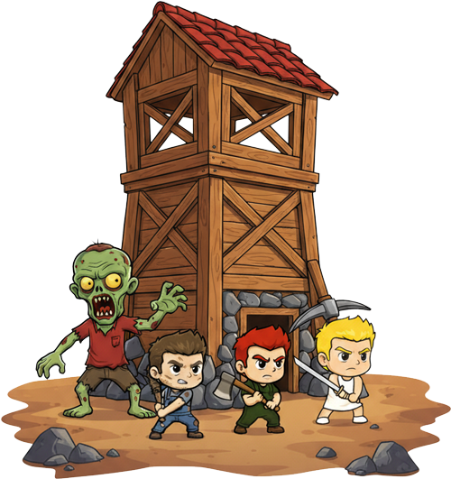 Zombies Base Tower defence Game Logo